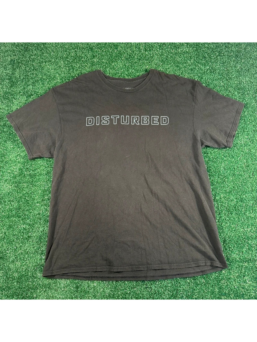 Disturbed band tee music tee black short sleeve shirt size xl